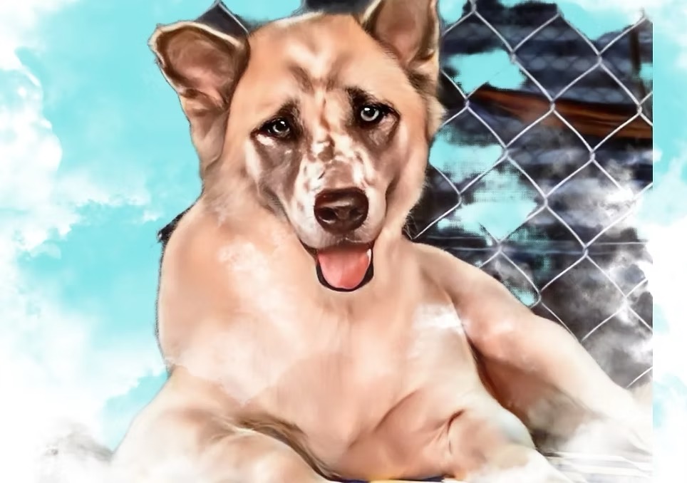 freya a rescue dog in thailand, volunteer now to train her